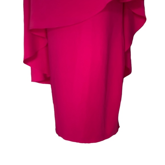 Trina Turk Adore Draped Cape Overlay Pink Popover Tunic Dress - S - Picture 6 of 16